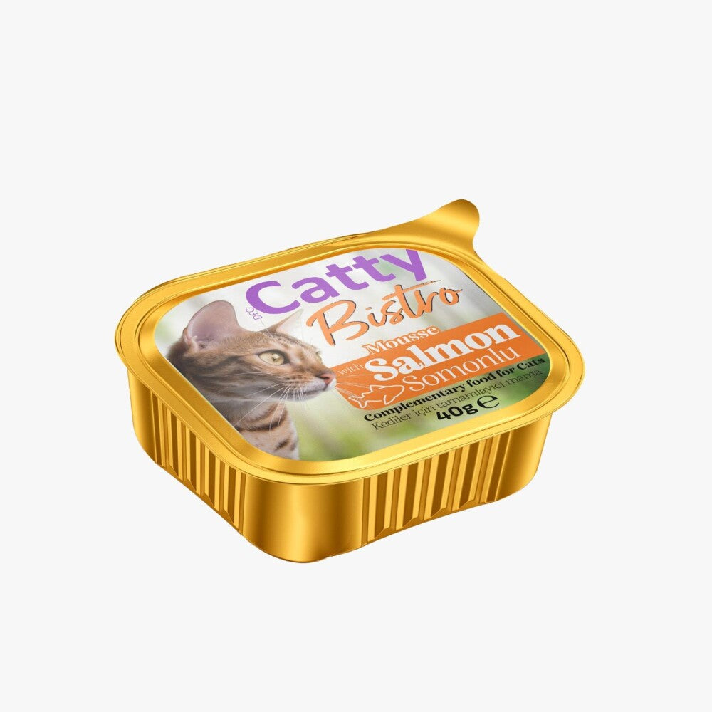Catty Bistro Mousse Somonlu Yetişkin Kedi Konservesi 40 GR | SRC: Barcode: 8680542873540